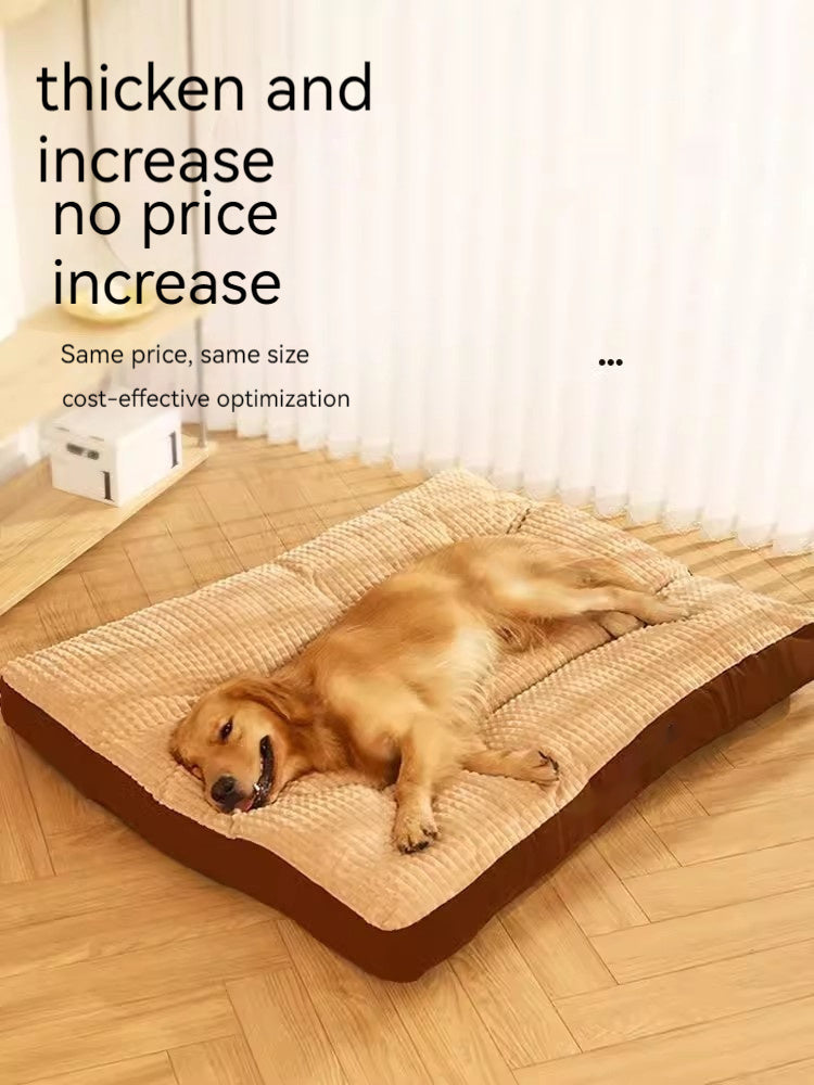 Dog Mat Winter Warm Fully Removable And Washable Pet Large Bed Kennel Four Seasons Universal Mattress