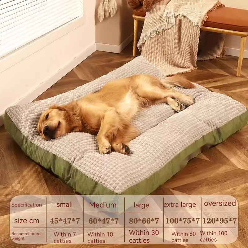 Dog Mat Winter Warm Fully Removable And Washable Pet Large Bed Kennel Four Seasons Universal Mattress